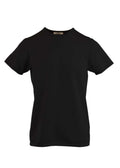Black Beckett Tee, tailored fit, eco-friendly fabric, seamless 3D print, made in Brooklyn.