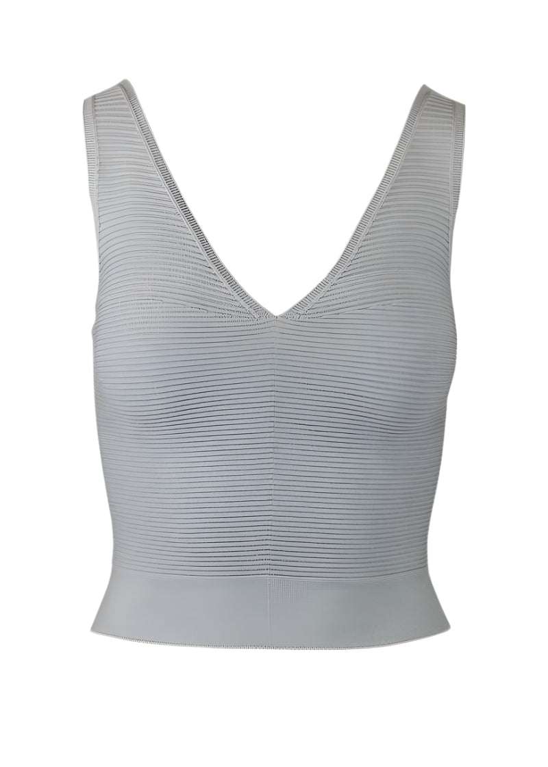 Saintt Sinners Nova Tank in charcoal, snug fit with body-contouring ribbing.